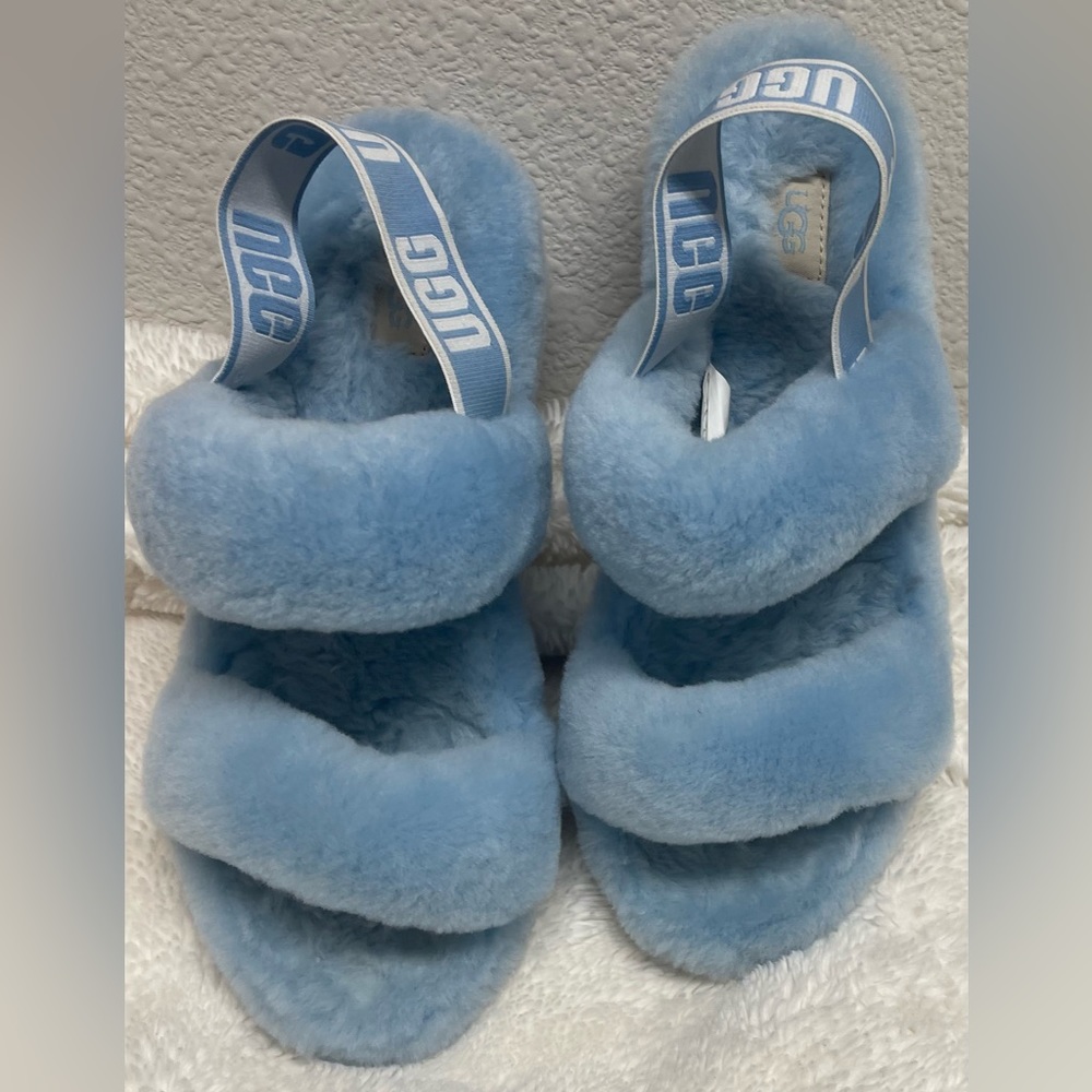 UGG® Women's Oh Yeah Slide Slippers Blue -EUC